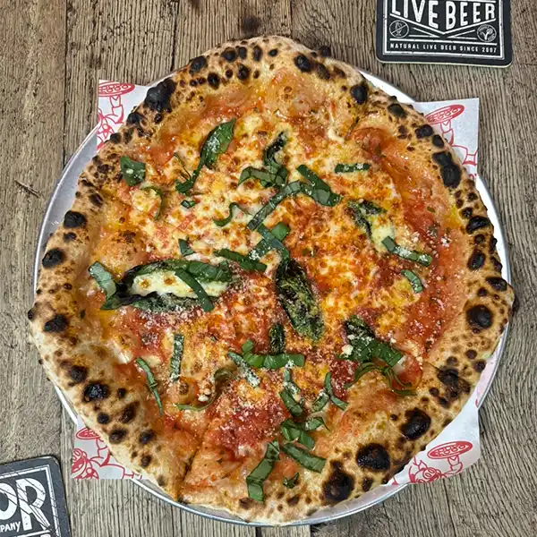 A delicious pizza topped with fresh ingredients